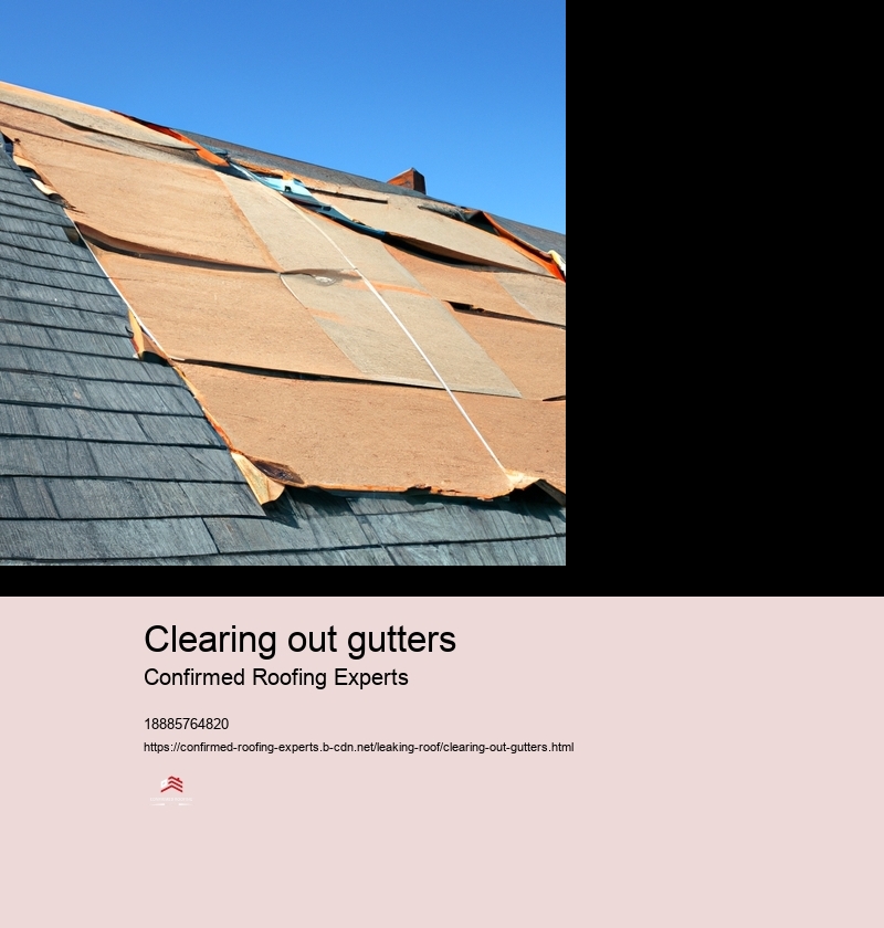 Clearing out gutters